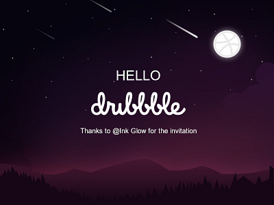 hello dribbble dribbble，first new，thanks shot，