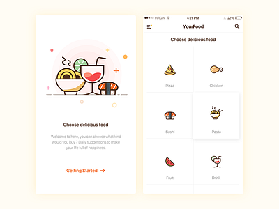 Food App food，icon，delicious，ui，app