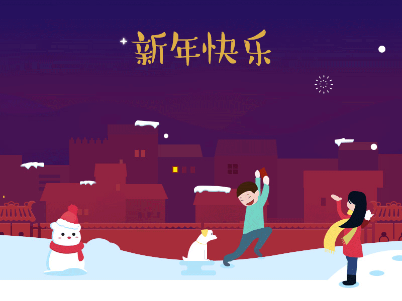 New Year chinese new year festival fireworks snow warm