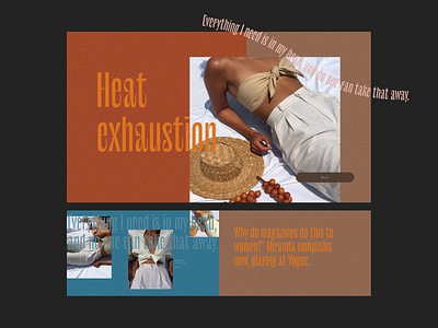 Heat exhaustion editorial editorial design editorial layout layout magazine layout typography