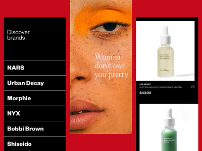 Cosmetics app #1 branding cosmetics design editorial editorial design editorial layout make up makeup minimal ui ux