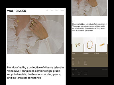 WOLF CIRCUS | #1 branding clean design ecommerce editorial graphic design grid layout minimal typography ui ux webshop website whitespace