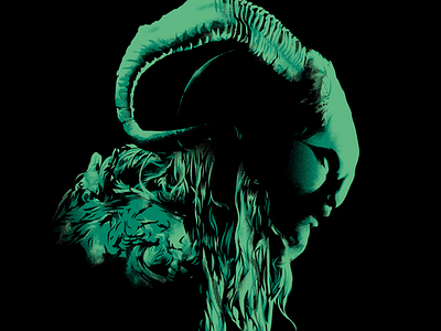 Fauno dell toro monster pans labyrinth vector illustration