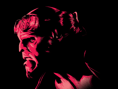 Hellboy dell toro hellboy vector illustration