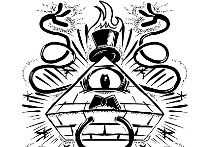 Inktober angular bill cypher gravity falls inktober procreate quickie