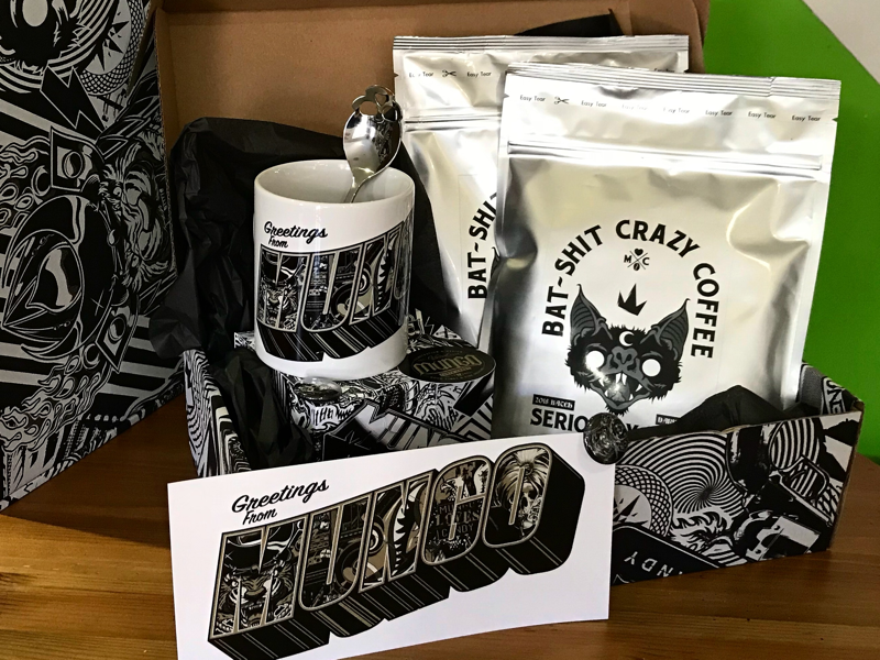 This years client gift caffeine christmas physical product illustration packaging logo branding coffee gift