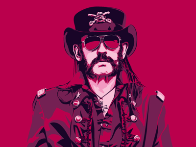 Lemmy rock icon vector illustration portrait music motörhead lemmy
