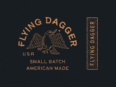 Graphic For Flying Dagger USA branding design design graphic design hand drawn hand made illustration vintage