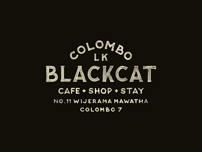 Branding Work for Blackcat Colombo branding design graphic design hand drawn hand made illustration vintage