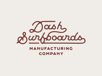 Dash Surfboards Lettering branding hand lettering handmade