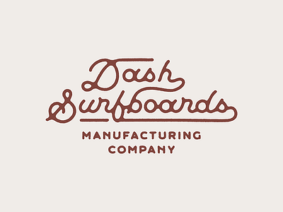 Dash Surfboards Lettering