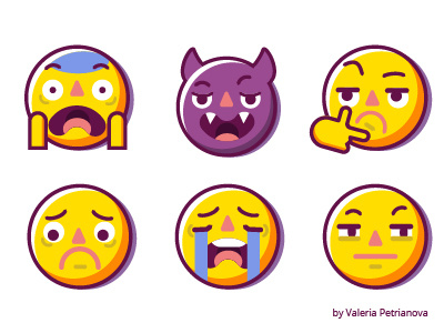 Smiley stickers character design flat funny graphic icon illustration smile smiley stikers vector