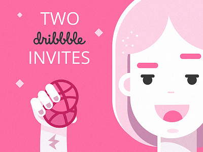 Dribbble invites free giveaway illustration invitation invite invites shot vector
