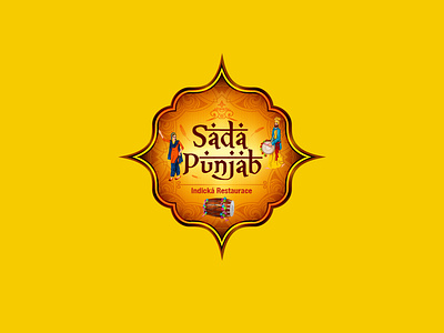 Sada Punjab Restourant Logo Design branding illustration logo design restourant logo design