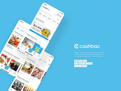 Cashbac Home app blue design fintech mobileapp ui ux