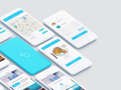Bleu Mobile App ( Delivery ) blue design mobileapp ui ux