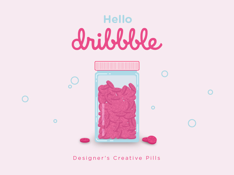 Hello Dribbble digital art firstshot hello dribbble debutshot graphic design pill vector design illustration