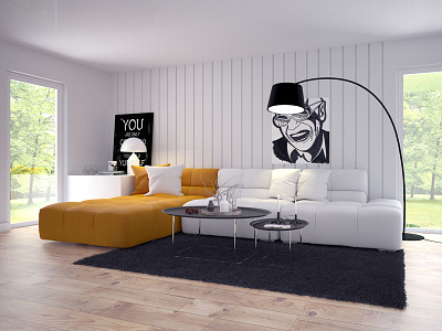 Creative Living Room 3d designing interior design