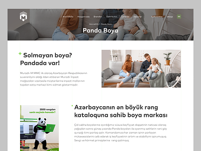 muradli.com.az | UX/UI design | About Product Page about page azerbaijan brand company construction corporate page creative green kerim letif paint panda boya ui ui design ux ux design web design