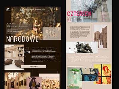 Wrocław National Museum Landing Page concept art branding classic concept design gallery modern museum trendy typography ui ux web
