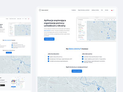 GdzieZbiorka.pl - Landing Page care charity clean design design figma flat gathering help landingpage minimal ui ukraine ux webdesign