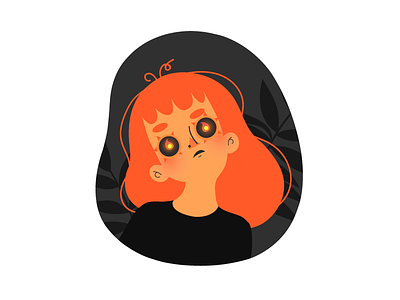 Bonnie The pumpkin Witch character design flat girl graphic halloween illustration mytsak witch