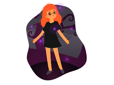 Pumpkin Witch character design flat girl graphic halloween illustration mytsak witch