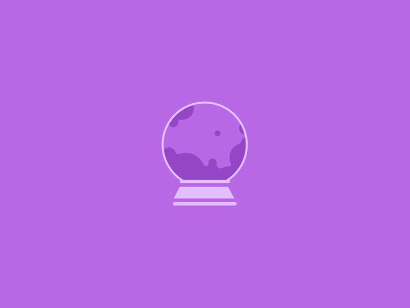 Magic Crystal Ball animation character design flat funny gif graphic halloween icon illustration interaction motion vector web