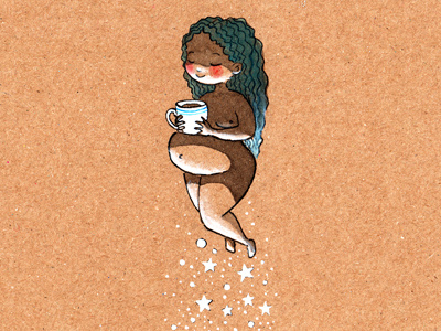 Pregnant five aquarell art editorial illustration illustrationart picturebook watercolor pregnant woman