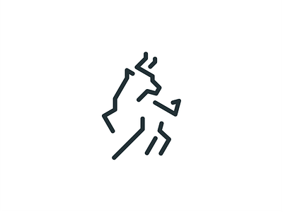 Lined Bull bull clean icon line simple wild