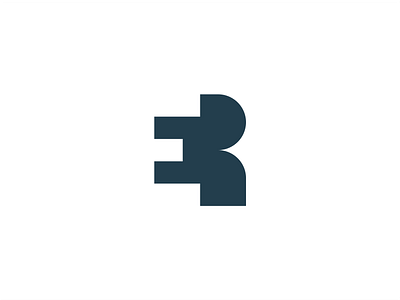 ER Logo Design clean creative e elegant letter letter e letter r logo negative space r simple smart vector