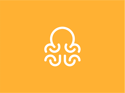 Octopus animal branding clean creative design fun icon illustration line logo octopus simple strong vector