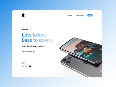 iPhone 12 Landing PAge art color illustration layout typography ui ui design vector