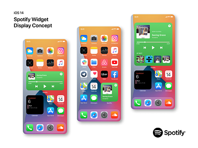 Spotify Widget - iOS 14 Concept