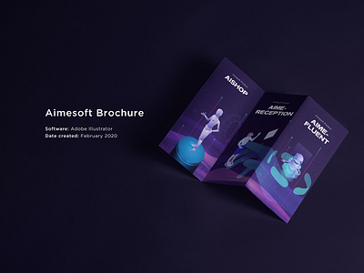 Aimesoft Brochure 3d artificial intelligence brochure graphic design packaging technology