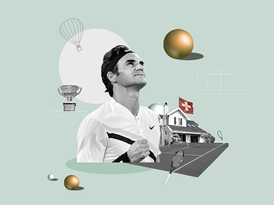 Federerism Constructivism art color constructivism design federer graphic design illustration sport tennis