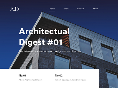 Architectual Digest architecture digest grid layout ui ui design uiux user interface user interface design