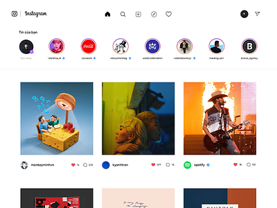 Instagram Redesign art color icon layout ui ui design uiux