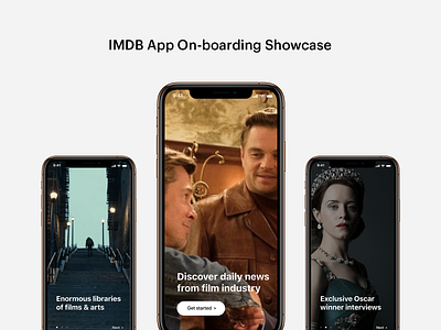 IMDB App Onboarding Screen Redesign app app design layout mobile mobile design ui ui design