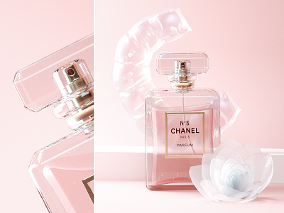 C for Chanel 36days 36daysoftype 3d c chanel cinema 4d flower font octanerender parfum typo typography