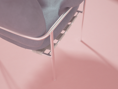Blue leather chair detail blue c4d chair cinema4d leather pink