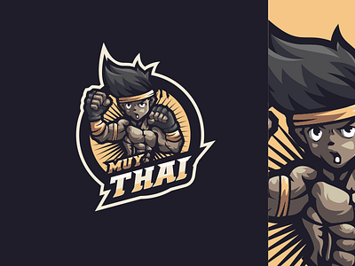 muy thai brand branding design forsale illustration logo muy thai sport vector