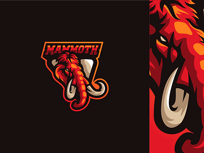 mammoth animation brand design emblem forsale graphic design illustration logo mammoth sport vector