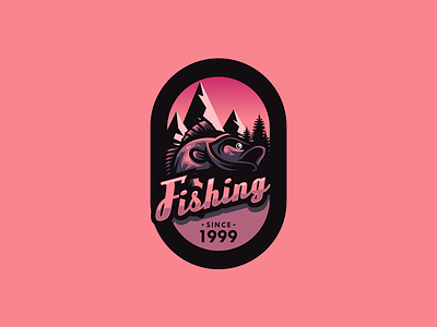 fishing brand branding design emblem fishing forsale illustration logo sport vector