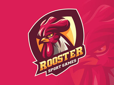 ROOSTER animation brand branding design emblem forsale graphic design illustration logo motion graphics rooster sport vector