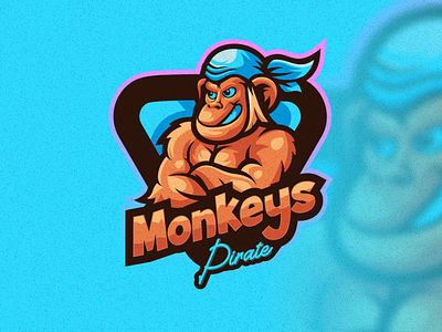 monkeys 3d animation brand branding design emblem forsale graphic design illustration logo monkeys motion graphics sport vector