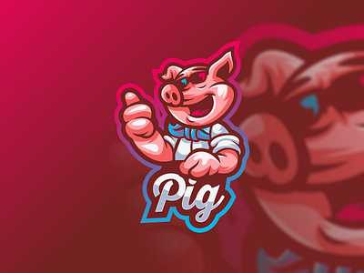 pig 3d animation brand branding design emblem forsale graphic design illustration logo motion graphics pig sport ui vector