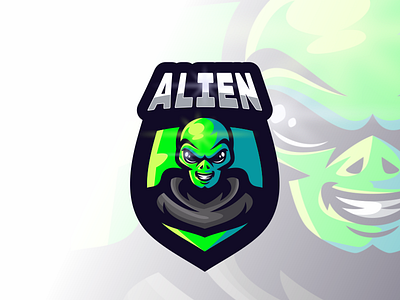 Alien alien brand branding design emblem forsale illustration logo sport ufo vector