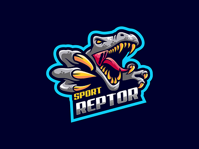 Reptor brand branding design emblem forsale illustration logo reptor sport ui vector