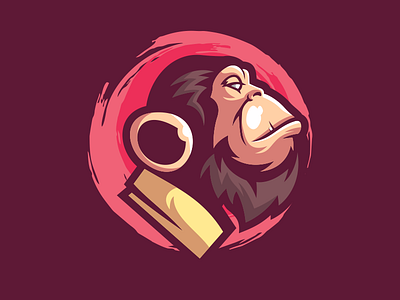 Monkey 3d animation brand branding design emblem forsale graphic design illustration logo monkey motion graphics sport ui vector